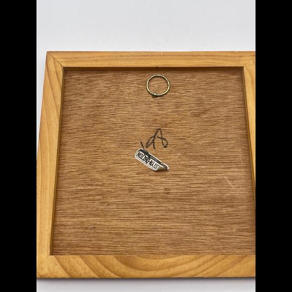 Vintage Gailstyn-Sutton Dog Tile on Wood Trivet Wall Hanging Decor - Picture 3 of 6